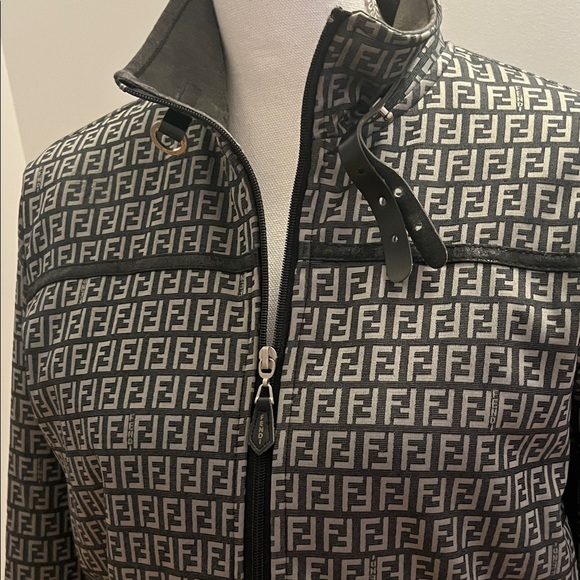 Fendi Monogram Black and Gray Unisex Jacket - Picture 3 of 17